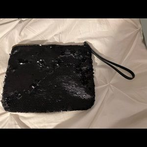 Black Sequin clutch bag